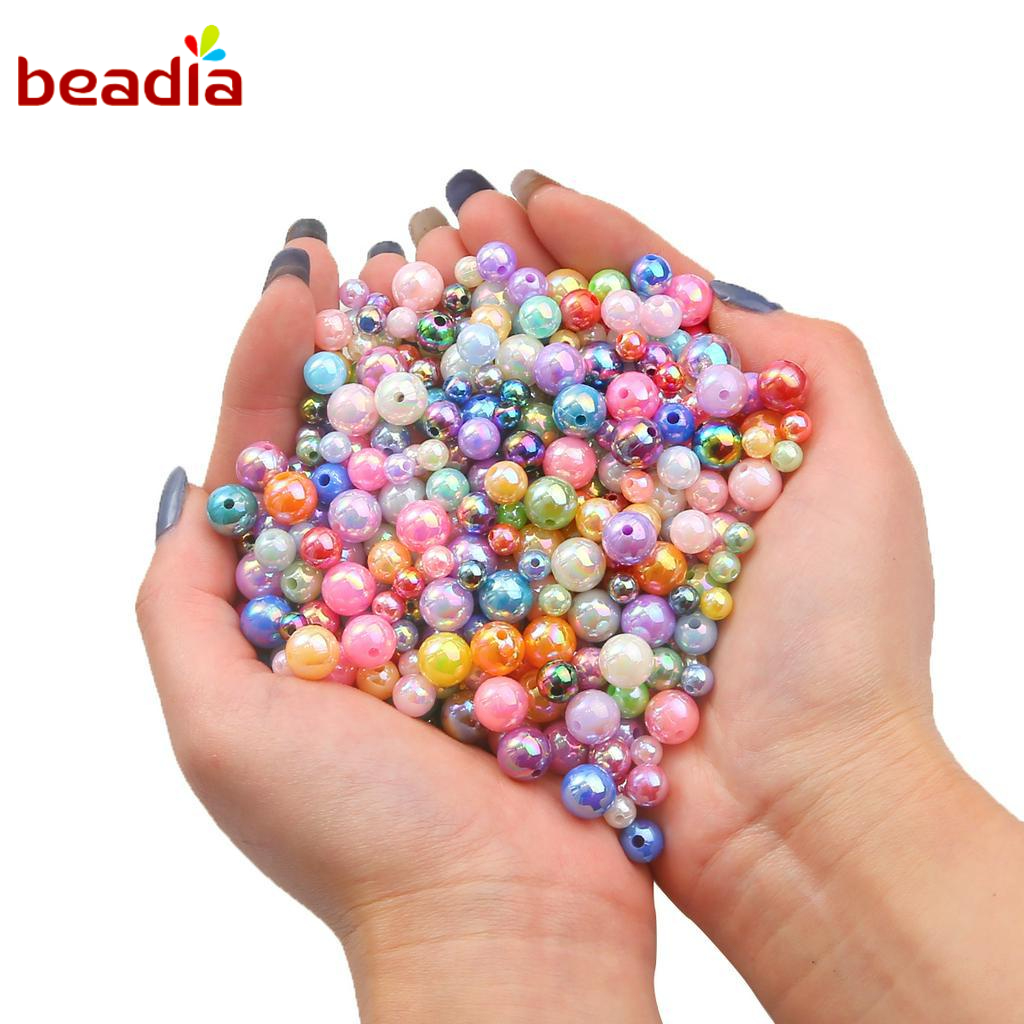 Hạt Tròn Beadia Bằng ABS Nhiều Màu Sắc Làm Trang Sức DIY