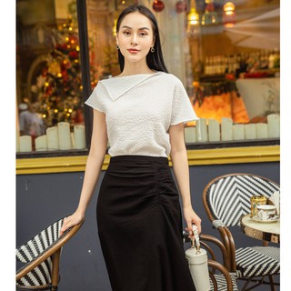 Olv - áo white flounce top