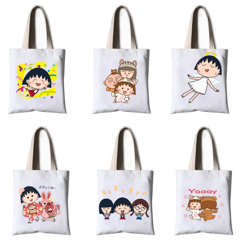 Túi tote maruko TT32 cute dễ thương hoạt hình thần tượng hoạt hình