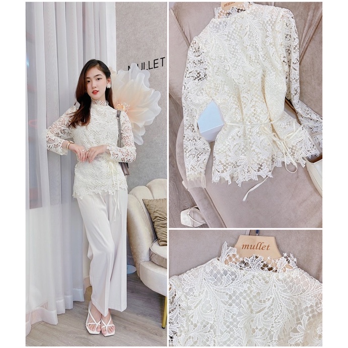 ÁO REN BUỘC NƠ EO