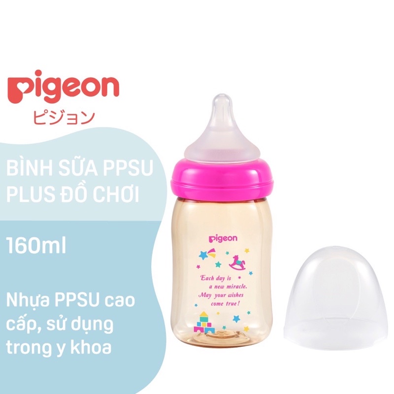 Bình sữa Pigeon PPSU Plus Hình Đồ Chơi 160ml / 240ml