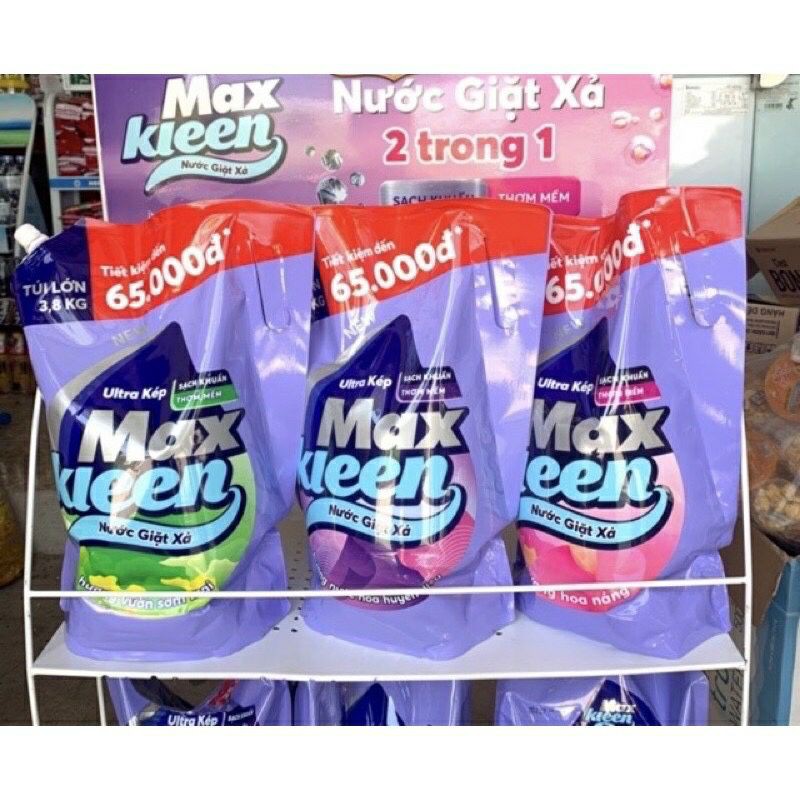 Túi Nước Giặt Max Kleen Túi 3.8kg( có hàng kẹp tặng )