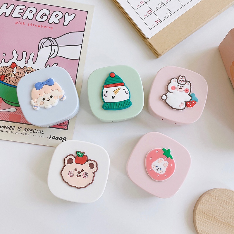Hộp đựng lens KAWAII nhiều hình thú cưng đầy màu sắc | Hộp đựng kính áp tròng