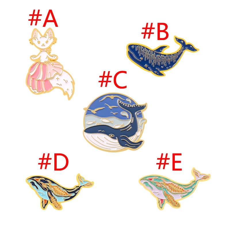 Ghim Cài Áo Hình Cá Voi/Cá Voi Độc Đáo Thời Trang