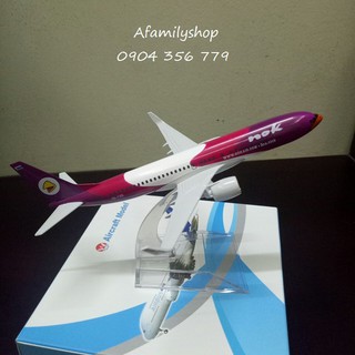 Mô hình máy bay tĩnh B737 Nok Air 16cm (tím)