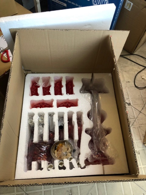 Đèn chùm pha lê nến, đèn chùm phòng khách thủy tinh đẹp