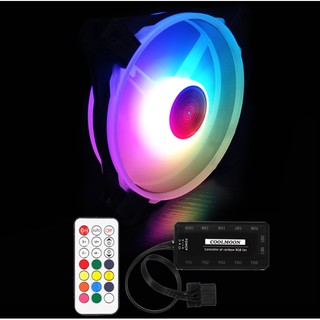 Fan case coolmoon led rgb v3 - kèm bộ hub và điều khiển
