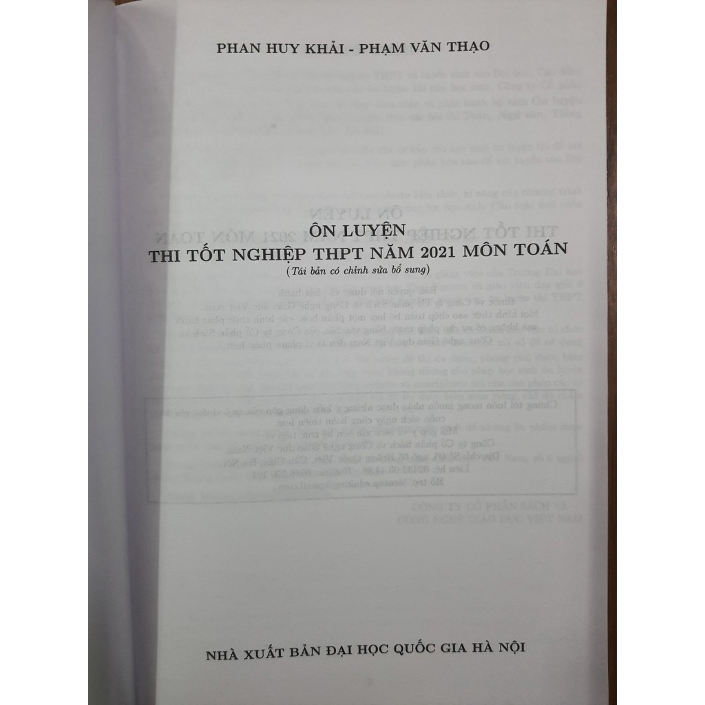Sách - Ôn luyện thi tốt nghiệp THPT năm 2021 môn Toán | BigBuy360 - bigbuy360.vn