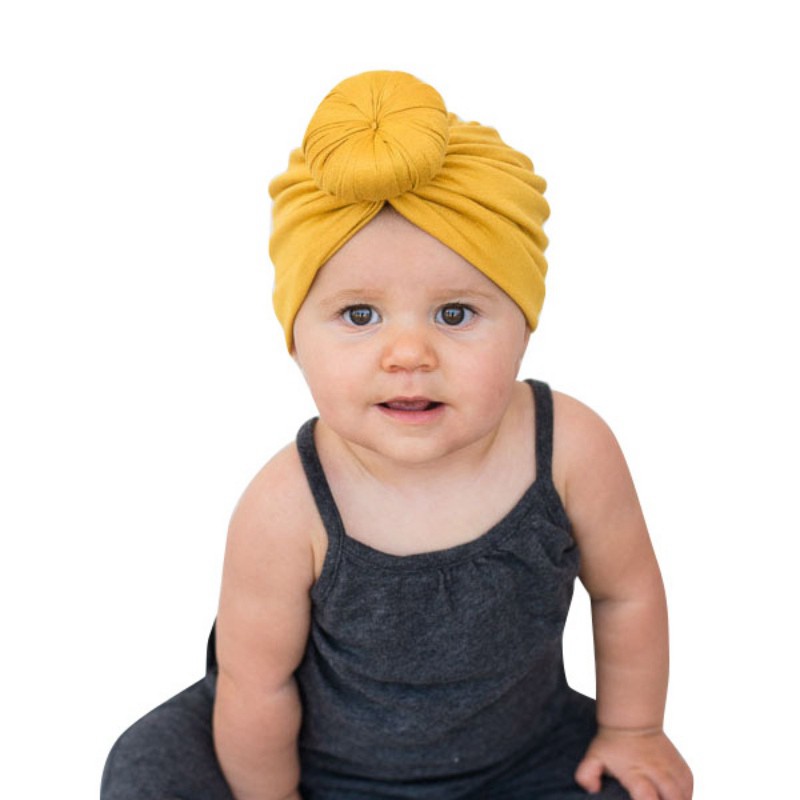 Dễ Thương Mũ Turban Thắt Nút In Hoa Cho Bé Sơ Sinh