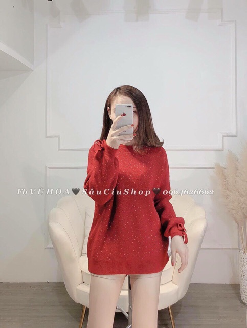 [SẴN2021] ÁO LEN TIÊU TAY ĐÍNH NƠ HOT HIT CHUẨN-XỊN-LOẠI1 | BigBuy360 - bigbuy360.vn