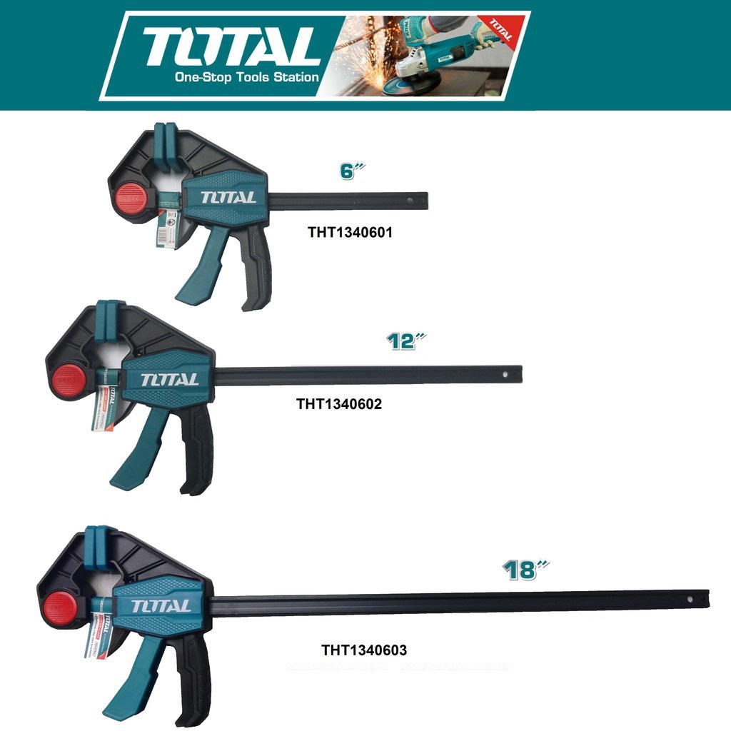 Dụng Cụ Cảo kẹp nhanh Total Total THT1340601 - THT1340602 - THT1340603 - Cảo kẹp gỗ POI