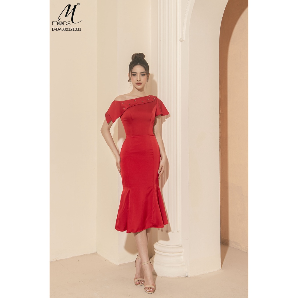 Đầm đuôi cá lệch vai MMOutfit D-DA030121031