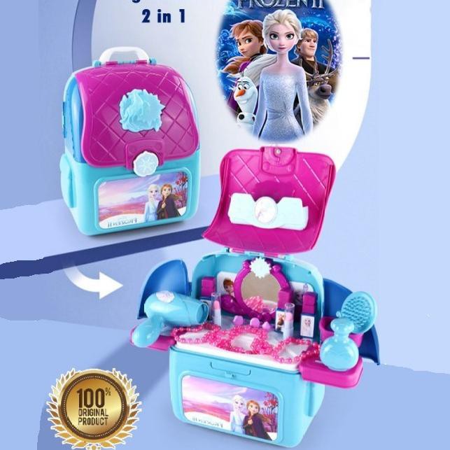 Bộ Đồ Chơi Trang Điểm 2 Trong 1 Hình Công Chúa Elsa Trong Phim Frozen Cho Bé Gái