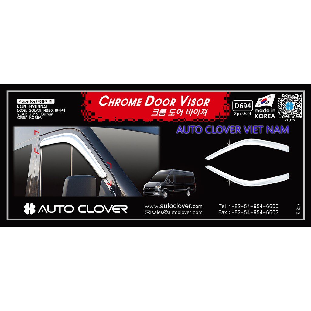 VÈ CHE CHẮN MƯA CROM HYUNDAI SOLATI Made In Korea MẠ INOX 2015 - 2021 +Auto Clover