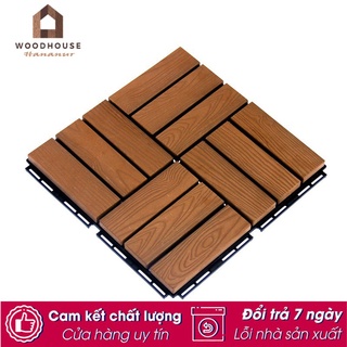 Tấm Gỗ Vỉ Nhựa Lót Sàn 12 Nan 30x30cm - Trang Trí Ban Công, Chống Trơn Nhà Tắm, Bể Bơi, Sân Vườn, Sân Thượng