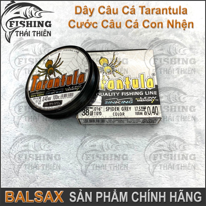 Dây Câu, Cước Câu Cá Con Nhện Tarantula Cuộn 100m Màu Xám Khói Sản Phẩm Chính Hãng Balsax