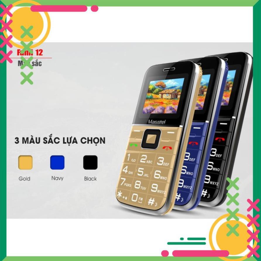 Điện Thoại Người Già Masstel Fami 12, 2 Sim, Loa To, Bàn Phím To