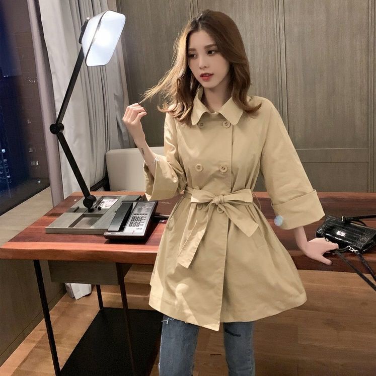 Áo khoác nỉ dáng rộng buộc dây kiểu Hàn Quốc thời trang xuân thu 2020 mới cho bé gái