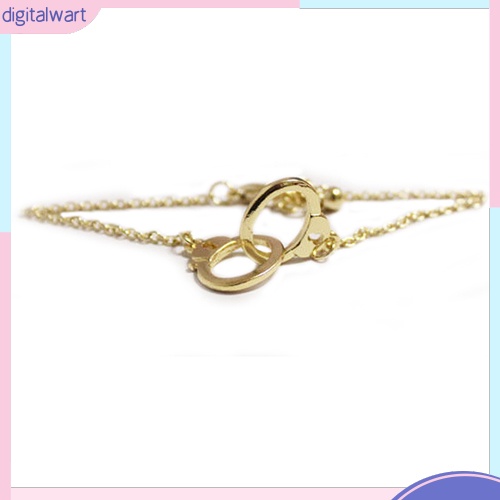 Vòng tay hợp kim thiết kế móc khóa hình chiếc còng cá tính trẻ trung dành cho nữ