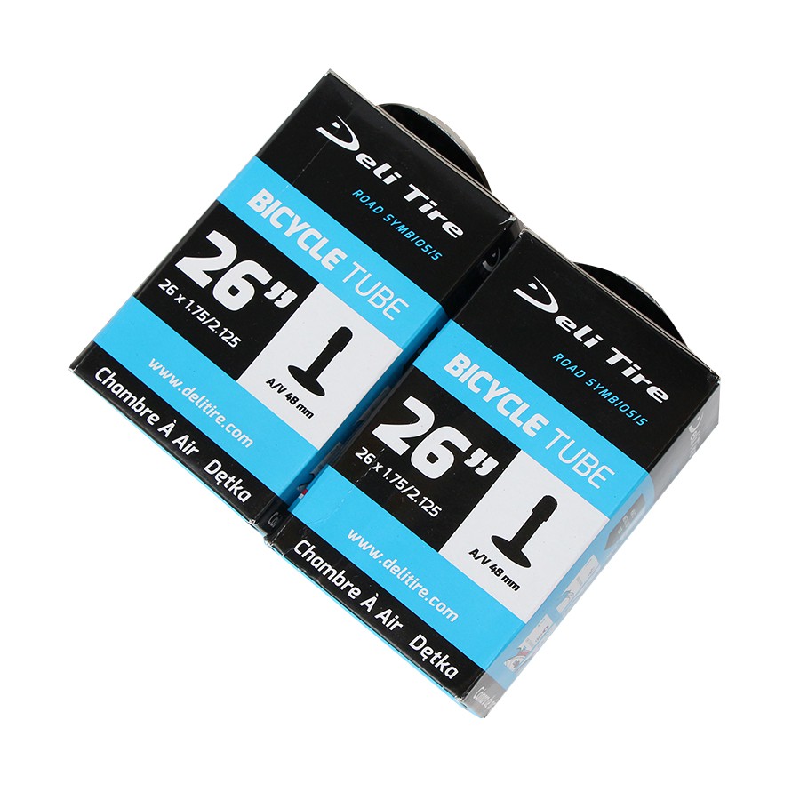 Ruột xe đạp 26x1.75/2.125 van xe máy dài 48mm DELI-TIRE