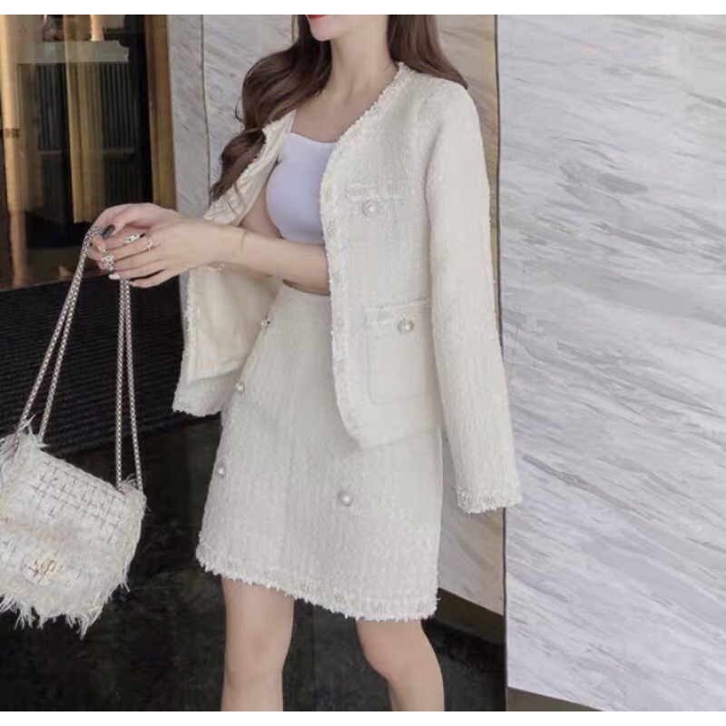 Set Dạ 3 món đính đá siêu sang chảnh 🎀