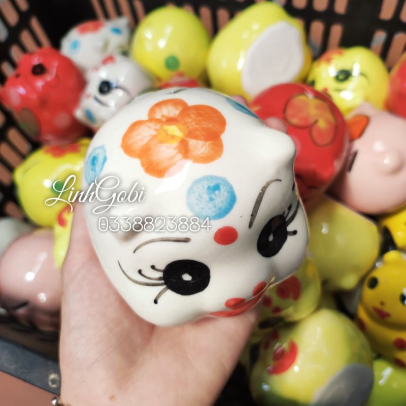 Heo sứ , lợn sứ 8cm nhiều màu