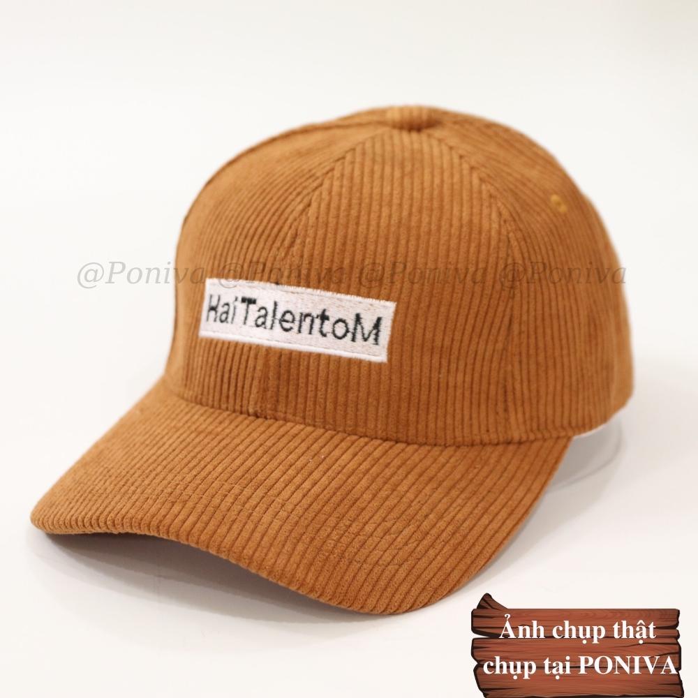 Mũ lưỡi trai ❤️ Nón kết thêu chữ Talent. chất nhung tăm form unisex phong cách Ulzzang Thời trang PONIVA siêu hot