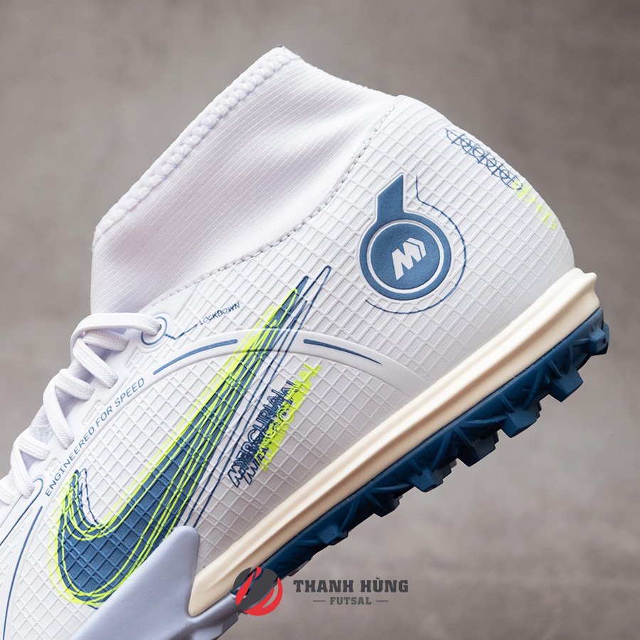 GIÀY ĐÁ BÓNG CHÍNH HÃNG NIKE MERCURIAL SUPERFLY 8 ACADEMY TF - DJ2878-054 - TRẮNG/XANH