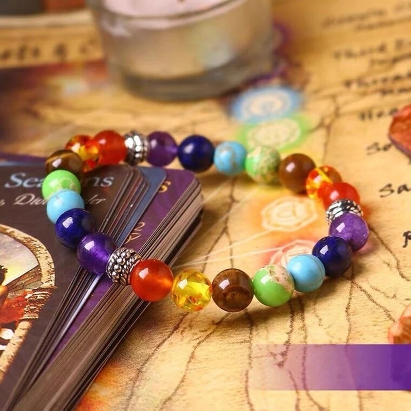 Vòng Tay Chất Liệu Acrylic Có Thể Điều Chỉnh Phong Cách Chakra Sang Trọng