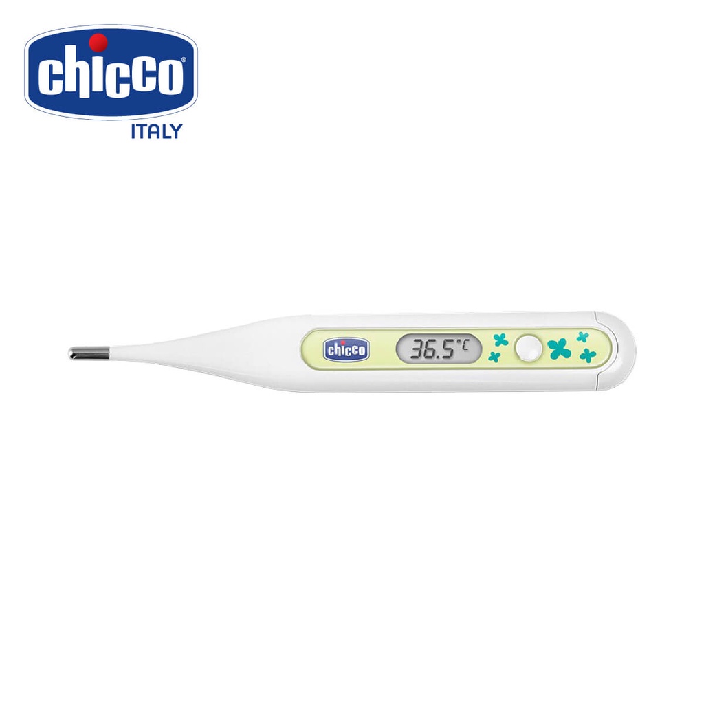 Nhiệt kế điện tử Chicco nhập khẩu từ Ý 0M+ đo nhiệt độ 3 in 1 Golden cao cấp thiết kế tròn mỏng an toàn tuyệt đối cho bé