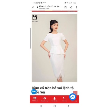 Đầm ôm bút chì phối peplum, hãng MM OUTFIT