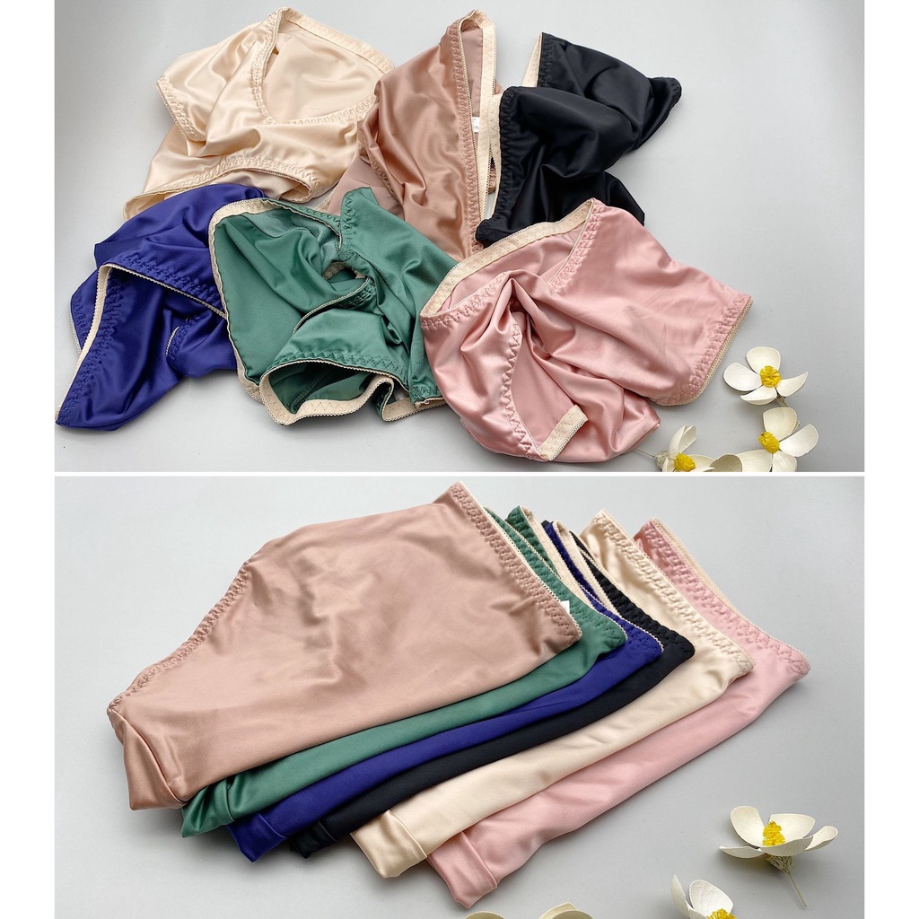Quần Lót Thể Thao Satin Không Đường May Thoáng Khí Thoải Mái Dành Cho Nữ