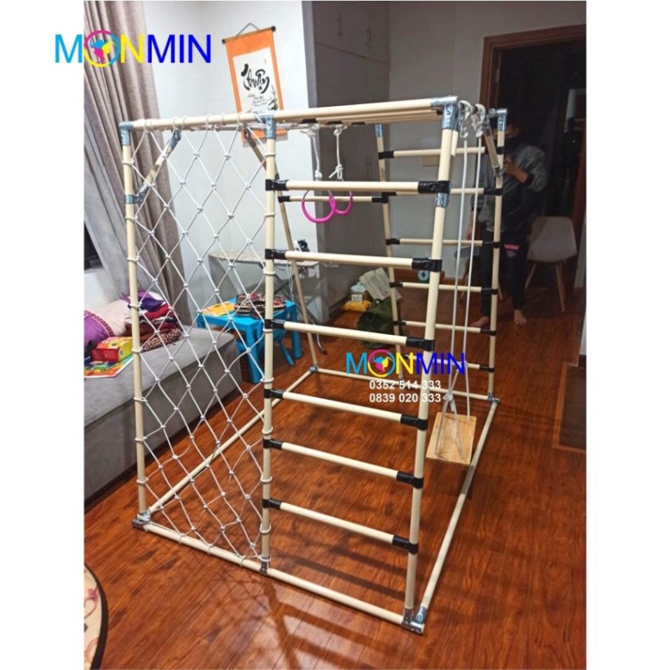Phụ kiện lưới leo hình thoi không khớp - Xà đu đa năng Satech - Chưa bao gồm khung vận động cho bé
