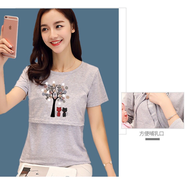 Áo Thun Phối Túi Thời Trang Mùa Hè Cho Mẹ Bầu