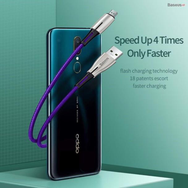 Cáp sạc nhanh siêu bền Baseus Waterdrop Micro USB Cable dùng cho Smartphone Android Samsung/ Oppo/ Xiaomi (4A/20W,DATA)