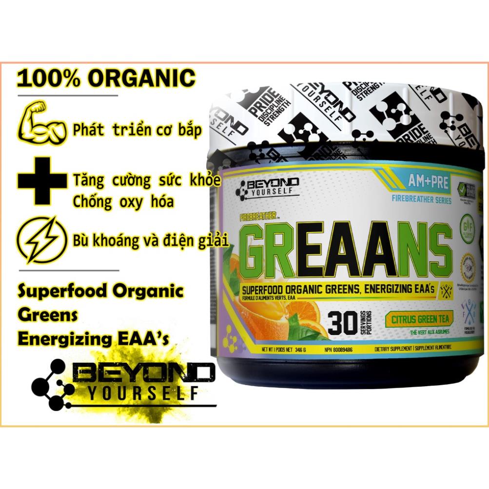 Beyond Greaans Bổ Sung Acid Amin Từ Thực Vật Hỗ Trợ Phục Hồi Và Phát Triển Cơ Bắp (30 Lần Dùng)