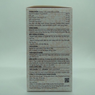 Viên uống vitamin E đỏ Vshine 30 viên