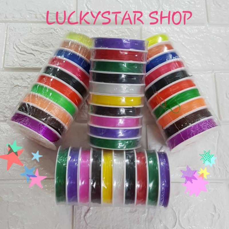 Dây Cước Nhựa có độ đàn hồi tốt, co dãn, dài 4 mét dùng xỏ vòng, xâu vòng, thắt vòng, đan dây, xỏ chuỗi, vòng tay.