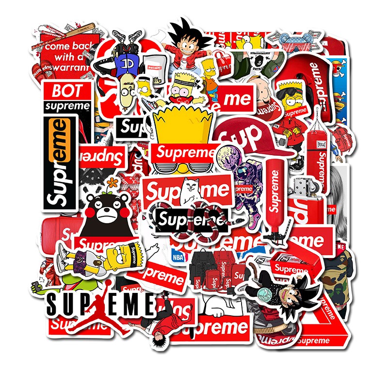 Set 50 stickers dán trang trí va li/laptop/xe đạp diy họa tiết hoạt hình graffiti chống thấm nước