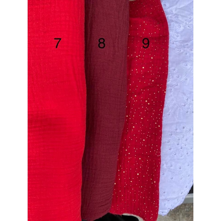 Vải Xô muslin nhiều màu (đơn vị tính 0,5m)