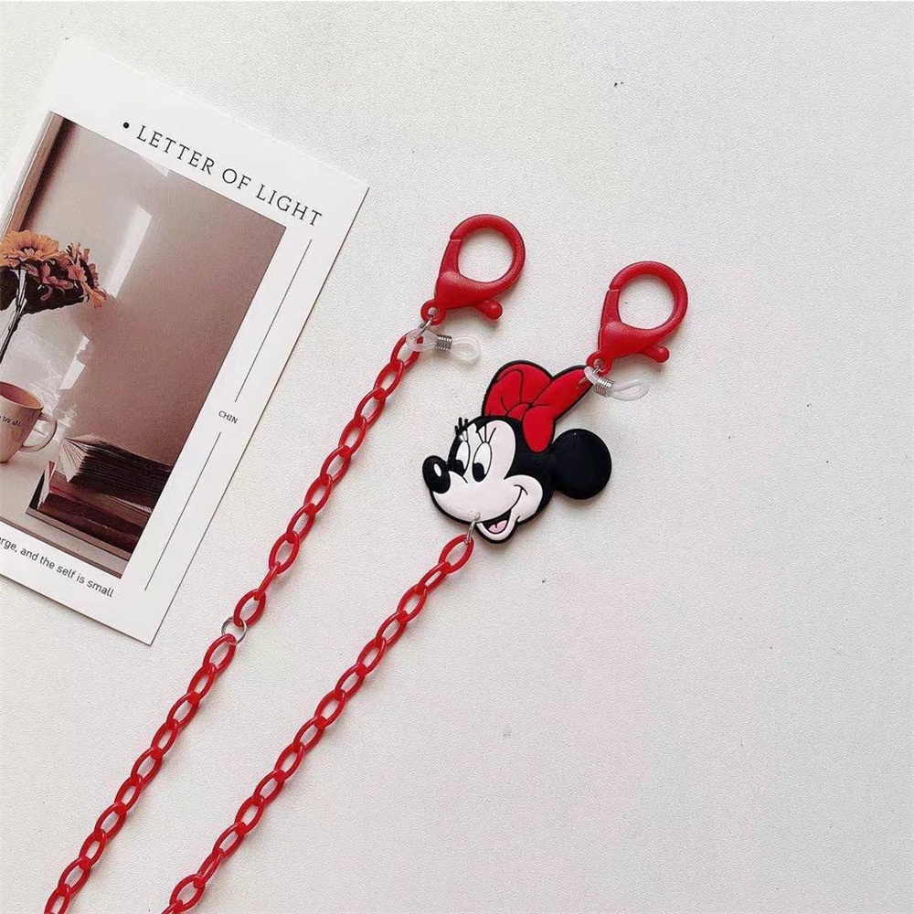 Dây Đeo Mắt Kính Bằng Acrylic Chống Thất Lạc Hình Chuột Mickey Dễ Thương