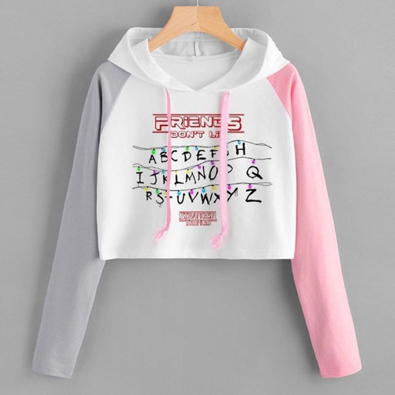 Áo Croptop Tay Dài Dáng Rộng Thời Trang Trẻ Trung Cho Nữ