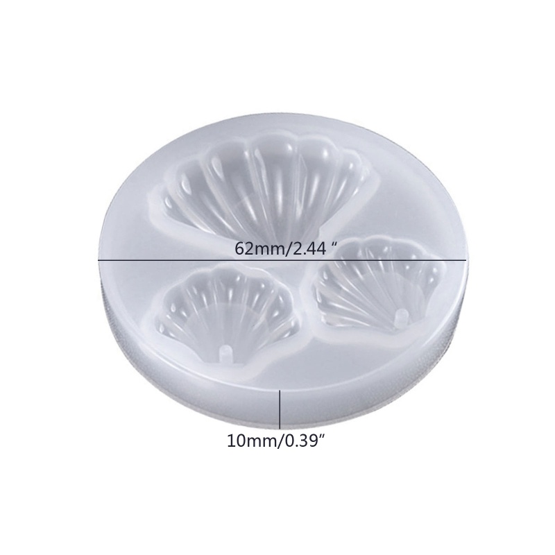 Khuôn Silicone Làm Đồ Chơi Diy Hình Vỏ Sò 3D Độc Đáo