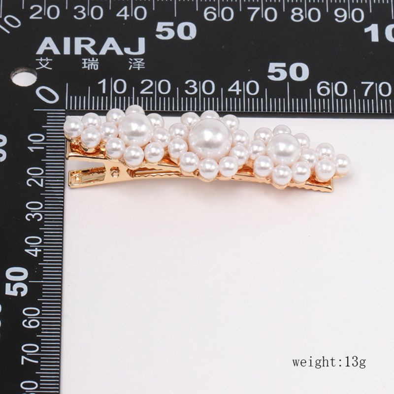 Kẹp Tóc Đính Đá / Ngọc Trai Giả Họa Tiết Hình Học / Ngôi Sao / Trái