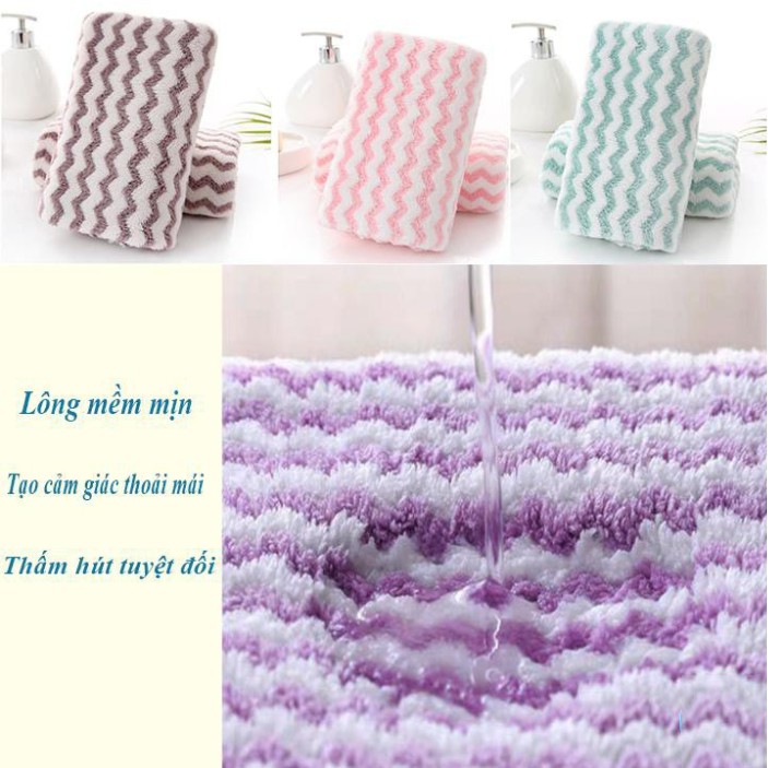 Khăn rửa mặt cotton hàn quốc cao cấp (30x50cm), Khăn lau cho bé tiện dụng DOLOTDAY (Màu ngẫu nhiên)