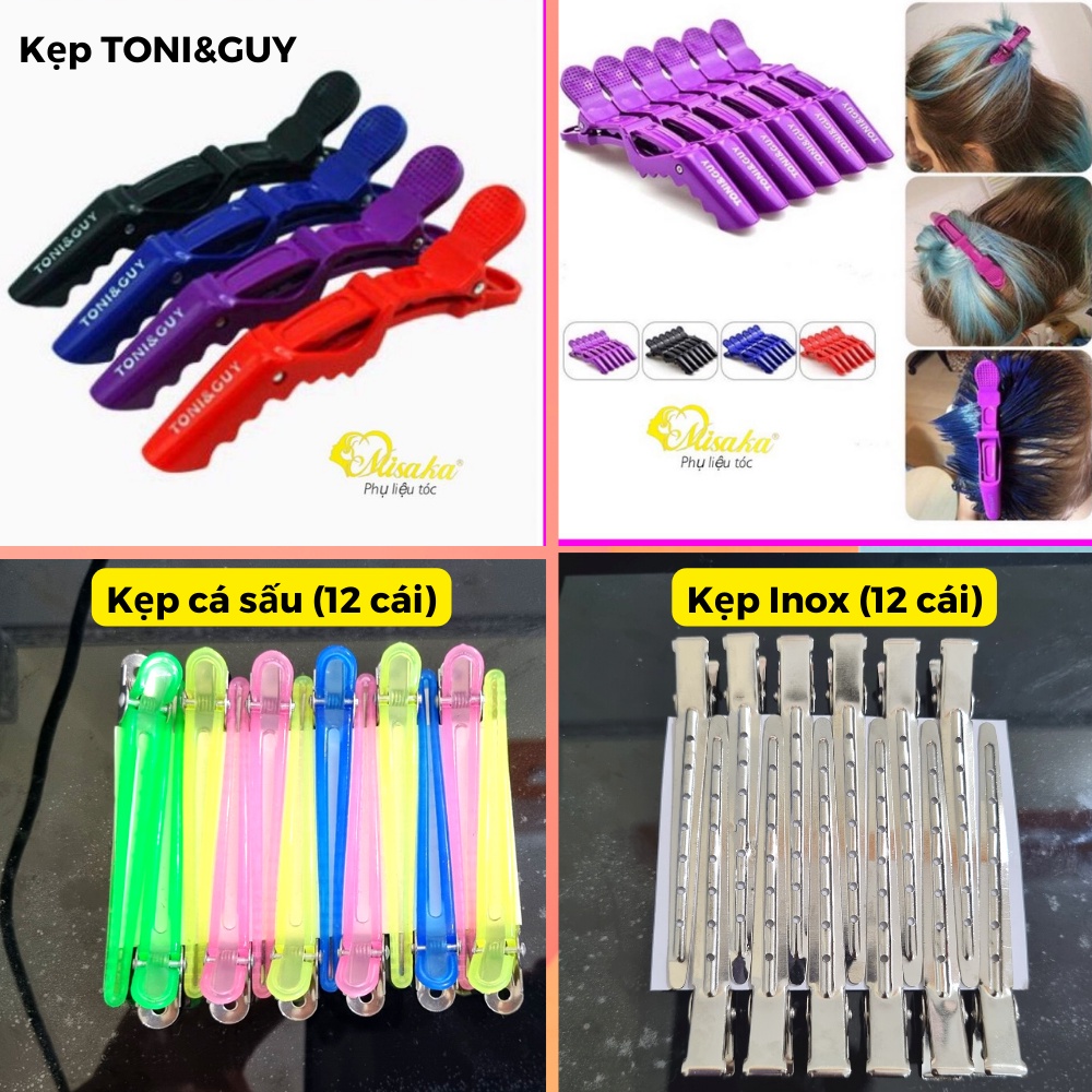 Kẹp vịt chia tóc Toni & Guy  Tony chất liệu nhựa bền ,chuyên dụng cho salon ,hàng cao cấp giá rẻ.