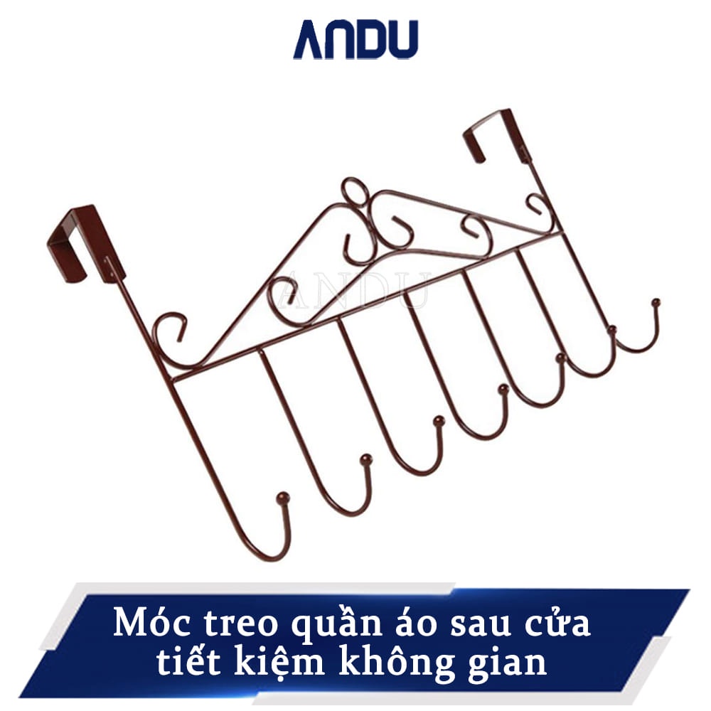 Móc Treo Quần Áo Sau Cửa , Thanh Treo Đồ 7 Móc Tiện Dụng