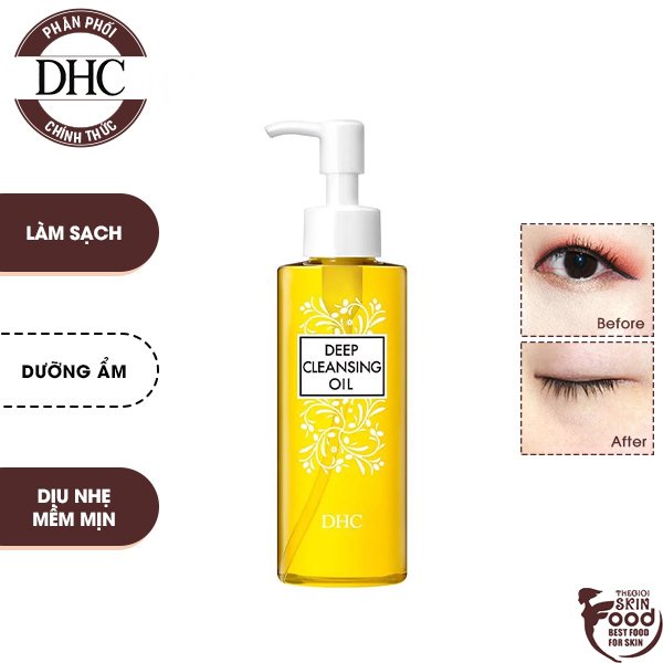 Dầu Tẩy Trang Làm Sạch Da, Dưỡng Ẩm, Dịu Nhẹ Mềm Mịn Chiết Xuất Olive DHC Deep Cleansing Oil