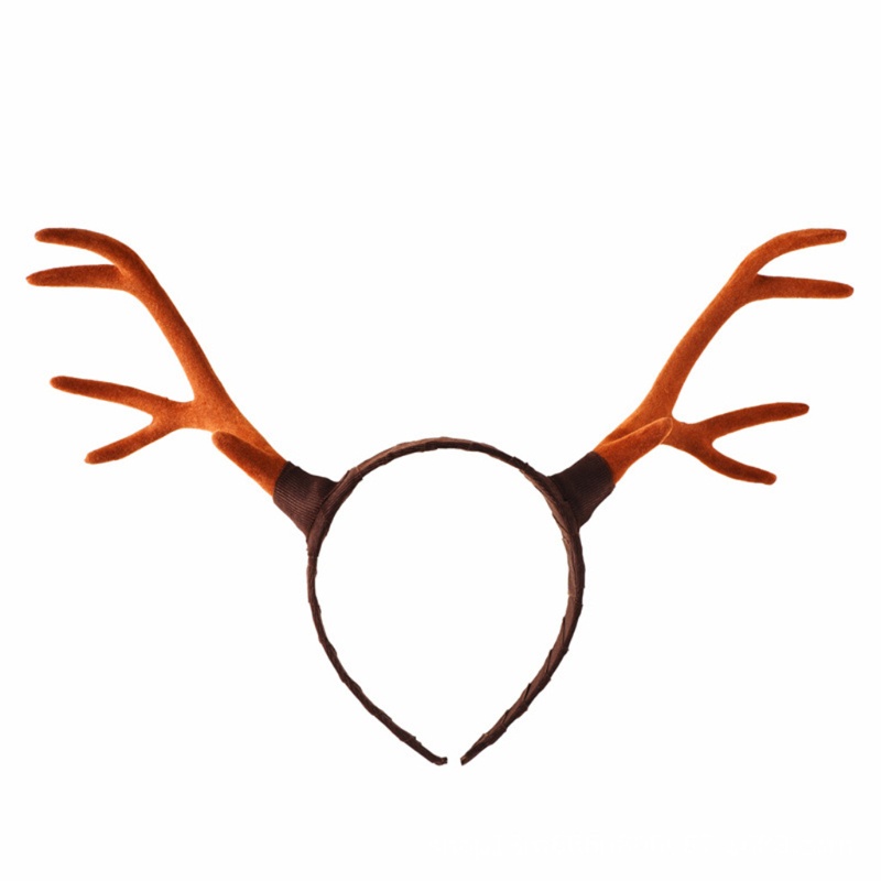 Flgo Băng Đô Rửa Mặt / Trang Điểm Mềm Mại Hình Sừng Hươu Giáng Sinh Đáng Yêu Dành Cho Bé Gái