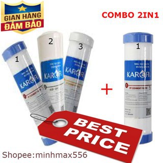 [CAM KẾT CHÍNH HÃNG] BỘ LÕI LỌC NƯỚC 123 KAROFI [ĐẢM BẢO CHO NGUỒN NƯỚC SẠCH GIA ĐÌNH]